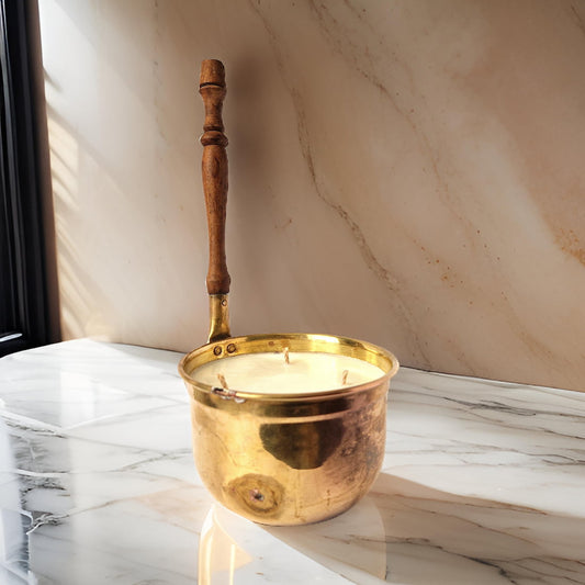 Vintage Copper Pot Candles
