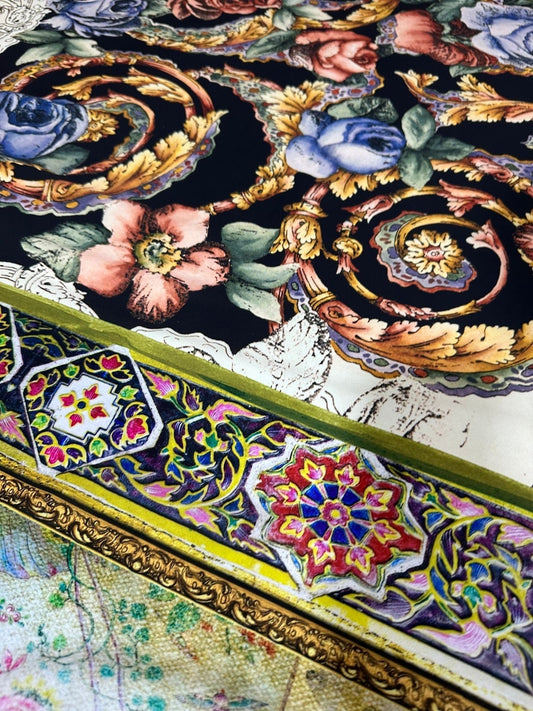 Vintage Baroque Floral Fabric