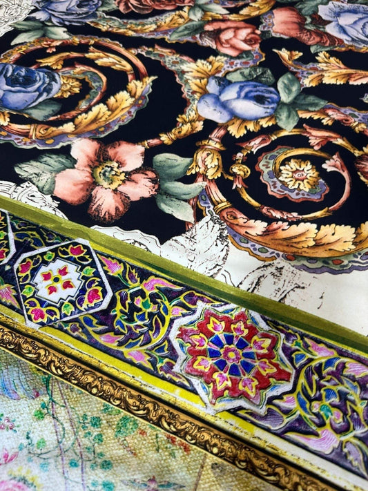 Vintage Baroque Floral Fabric