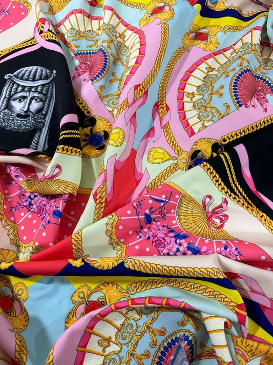 Vintage Baroque Pattern Fabric