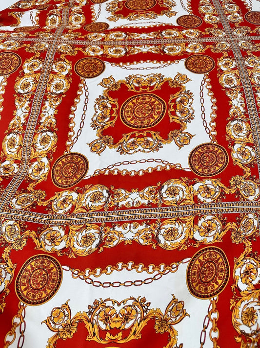 Vintage Baroque Pattern Fabric