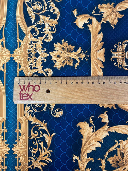 Vintage Peacock Pattern Fabric – Available in Satin, Crepe, Spandex & Chiffon | By Metre