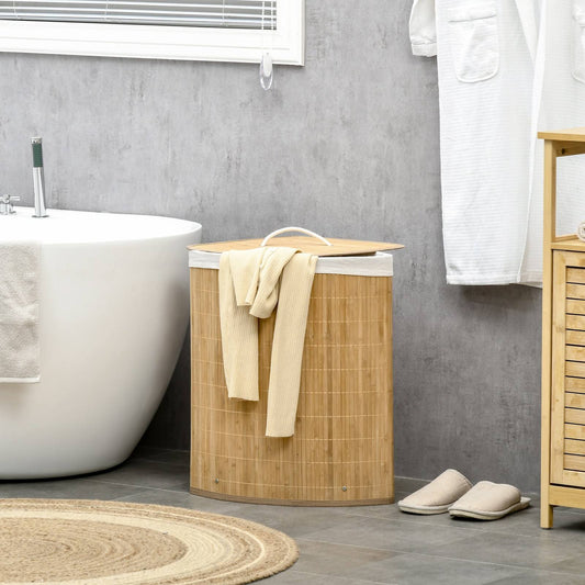 Bamboo Laundry Basket With Lid