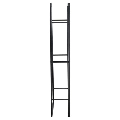 150x40cm Metal Firewood Log Holder Rack Double Tier w/ Balanced Base Side Rails