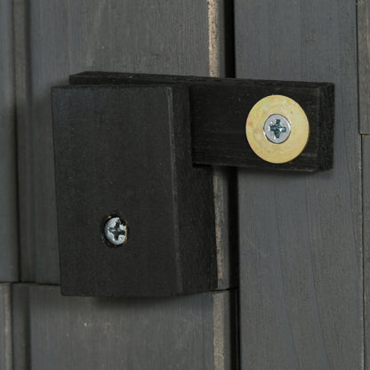 Rustica 179cm Single Door Apex Garden Store Fir Wood Grey by Steadfast