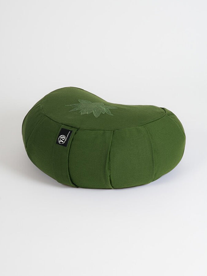 Yoga Studio GOTS Organic Cotton Crescent Lotus Zafu Buckwheat Cushion