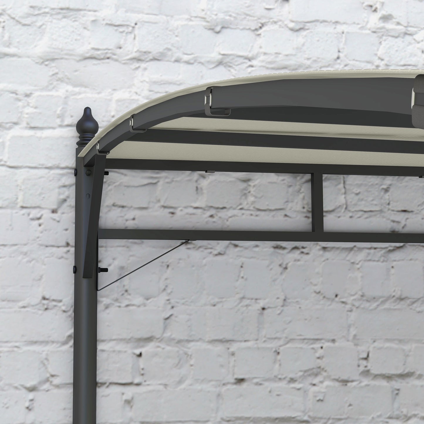 Outsunny 3 x 4m Metal Pergola, Outdoor Gazebo UV-Resistant, Cream White