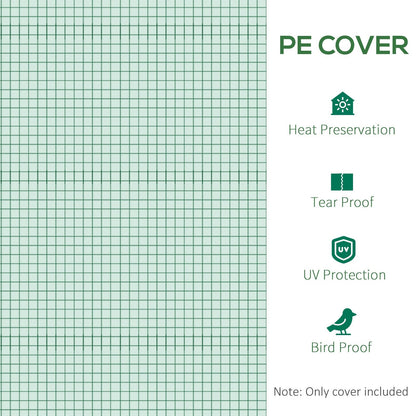 Outsunny 10X7 Ft Greenhouse Replacement Cover For Tunnel Walk-In Greenhouse With Windows Door