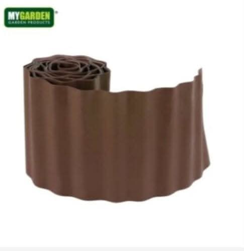 9m Garden Lawn Edging Border Roll Separator - Brown 20cm