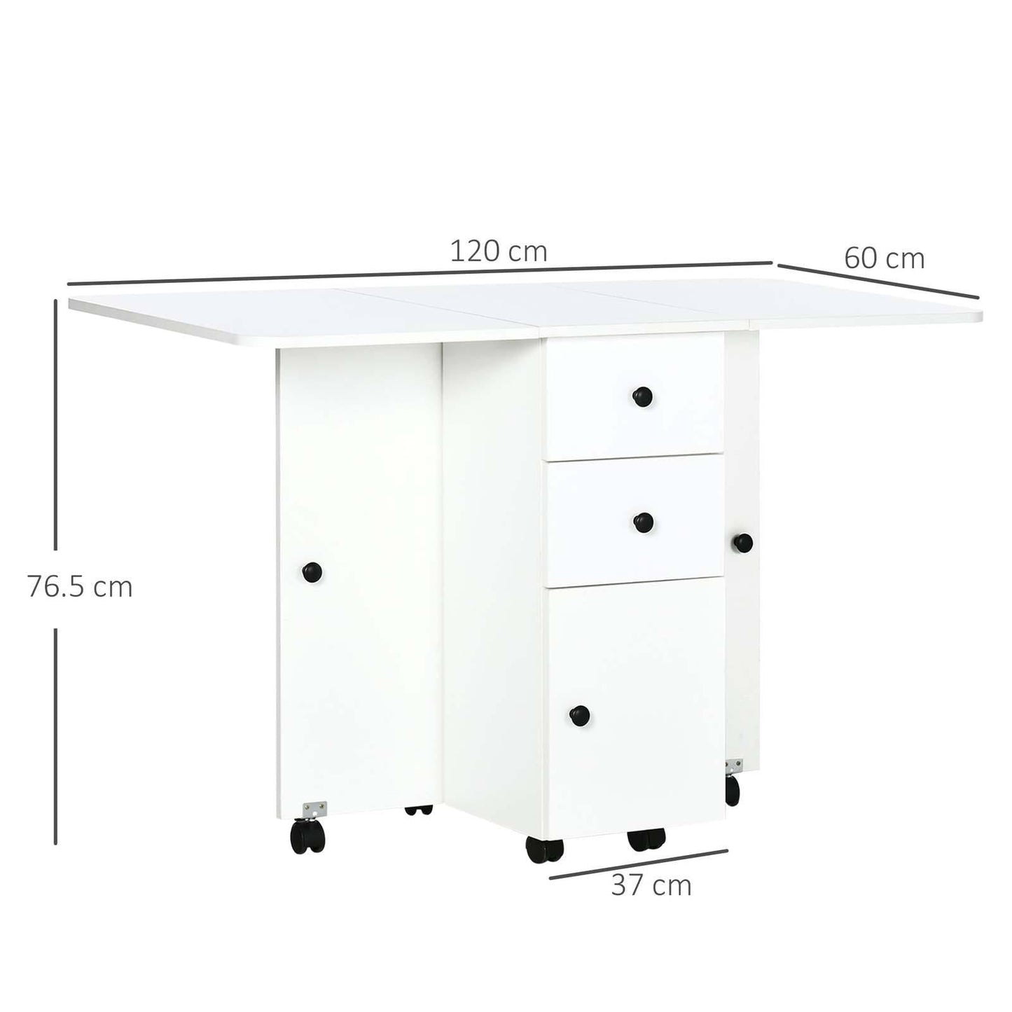 Folding Dining Table for 4-6
