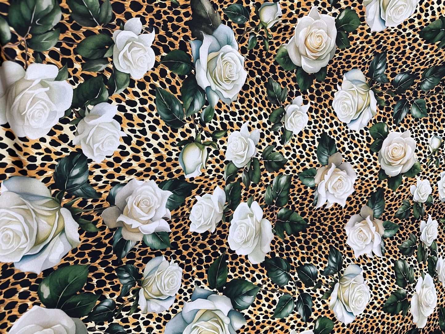 Floral and Cheetah Pattern Fabric