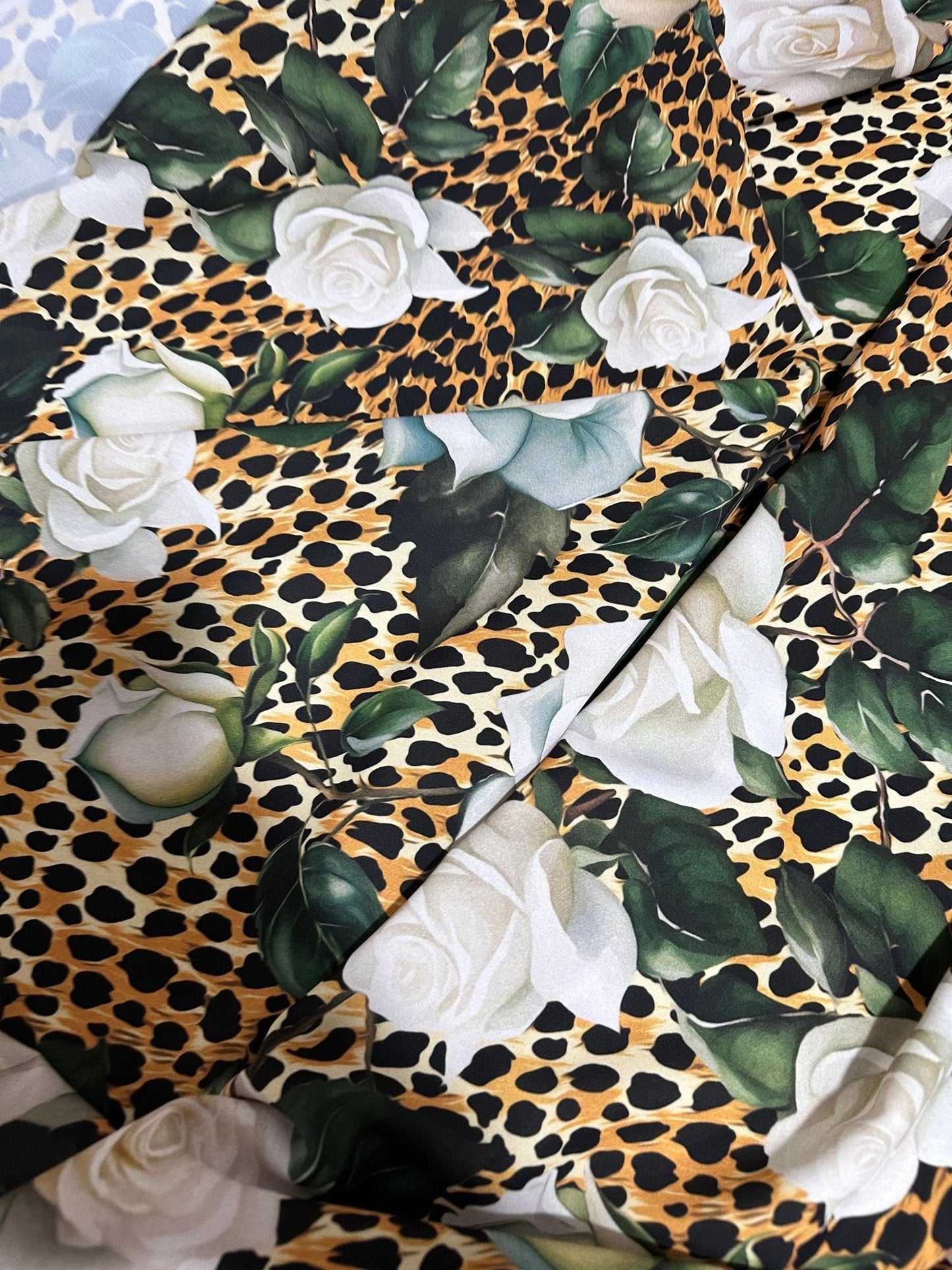 Floral and Cheetah Pattern Fabric