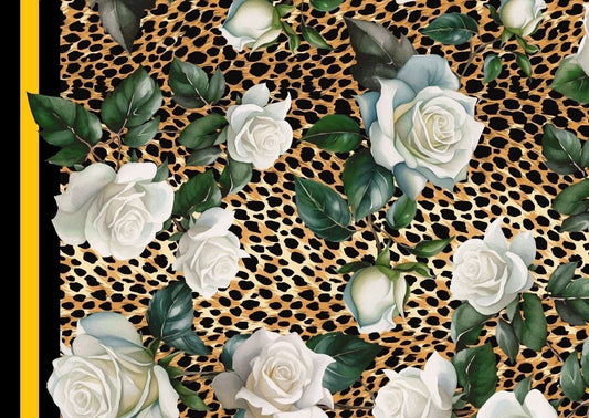 Floral and Cheetah Pattern Fabric