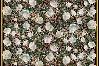 Floral and Cheetah Pattern Fabric