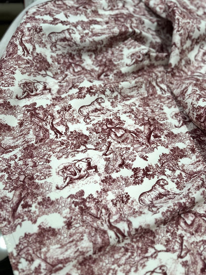 Brown Wild Forest Pattern Fabric