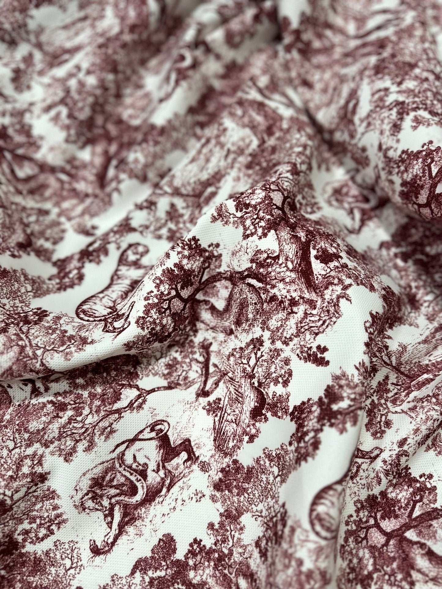 Brown Wild Forest Pattern Fabric