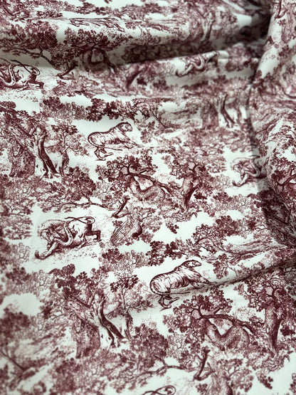 Brown Wild Forest Pattern Fabric