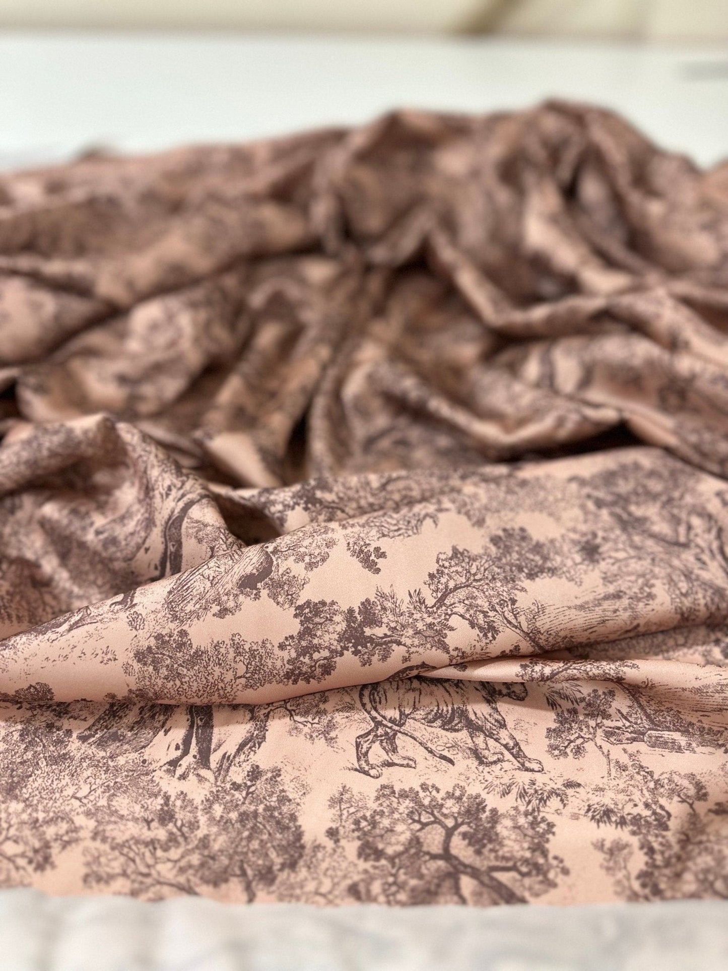 Camel Wild Forest Pattern Fabric