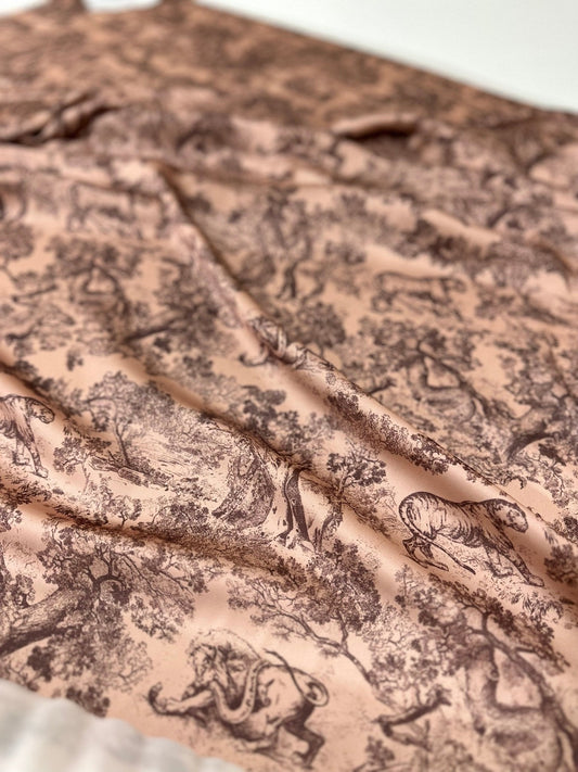 Camel Wild Forest Pattern Fabric