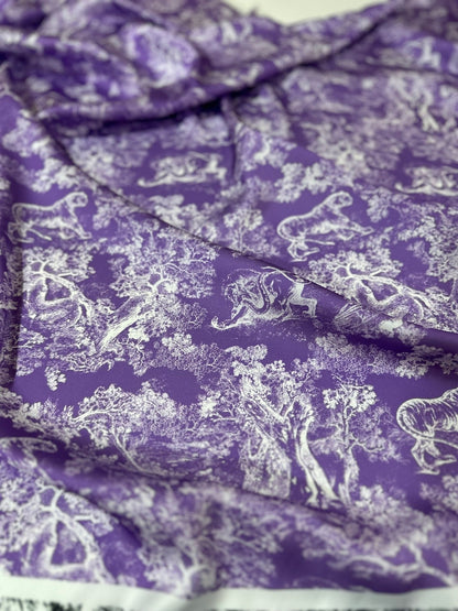Purple Wild Forest Pattern Fabric