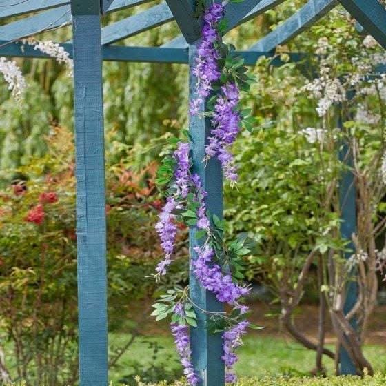 Faux Garland Decor Wisteria
