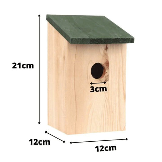 Wooden Bird Nesting Boxes x4
