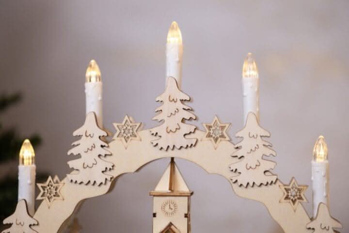 Christmas Village Candle Bridge