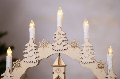 Christmas Village Candle Bridge