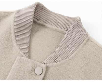 Woolen Coat - Short Baseball Style