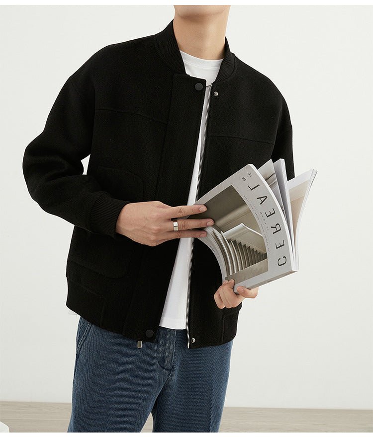 Woolen Coat - Short Baseball Style