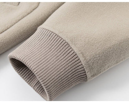 Woolen Coat - Short Baseball Style