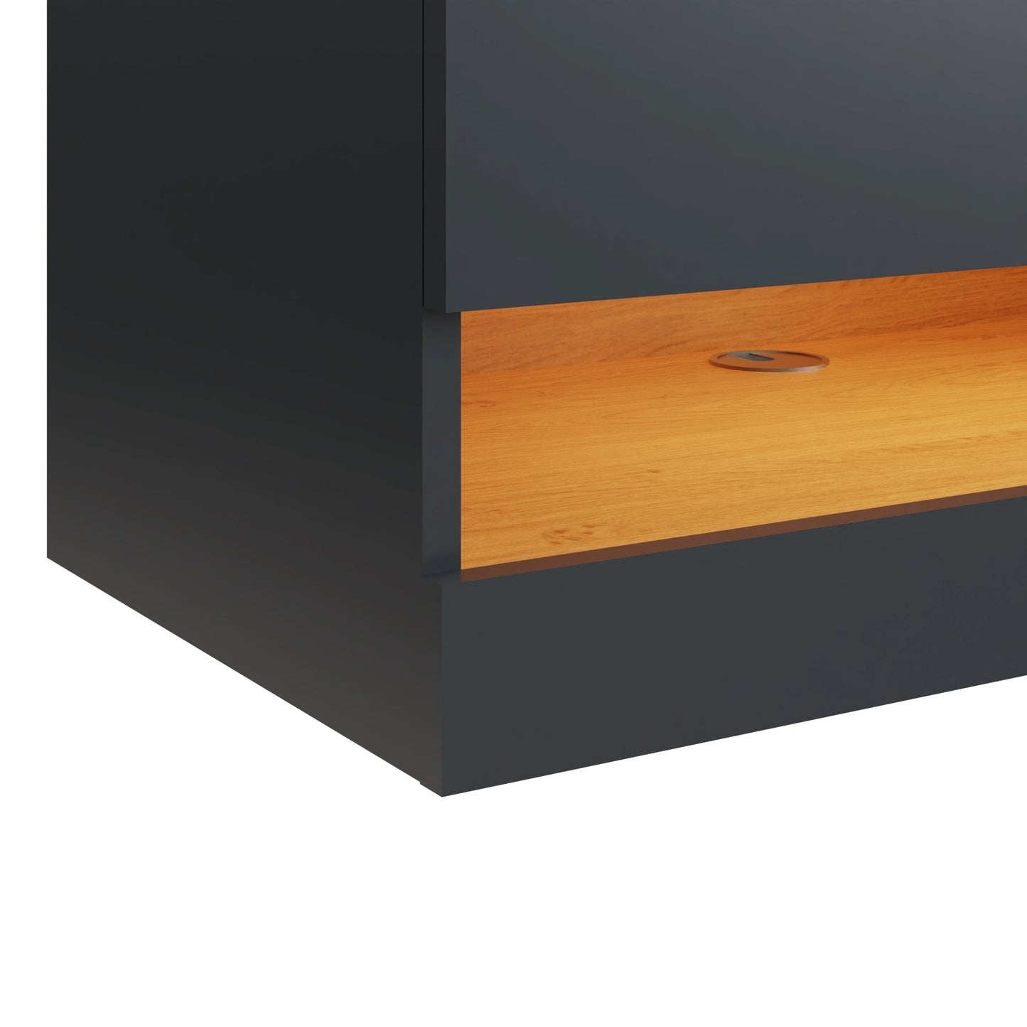 Leon TV Unit Grey 2 Shelves 2 Drawers