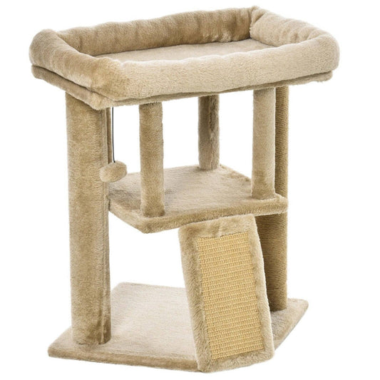 PawHut Cat Tree for Indoor Cats Kitten Tower Climbing Activity Centre Furniture w/ Jute Scratching Pad