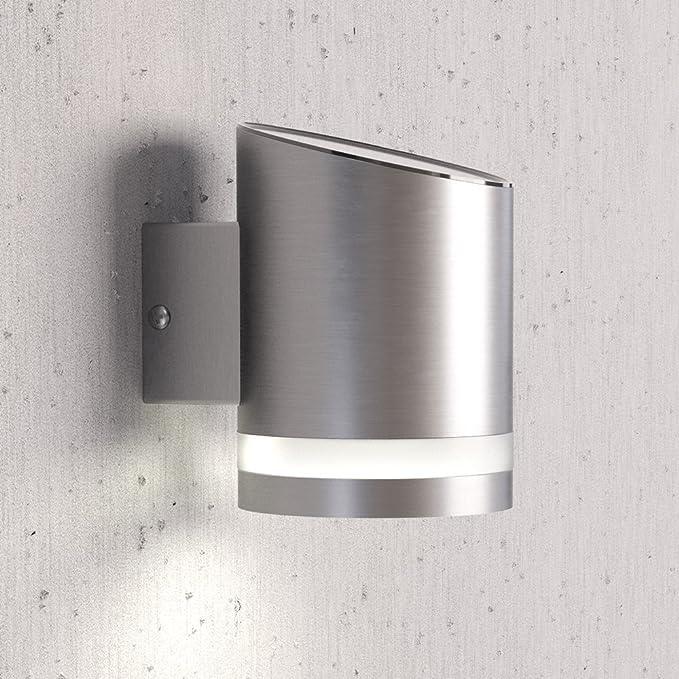 Twin Pack Silver Solar Motion Down Wall Light Signage Lights