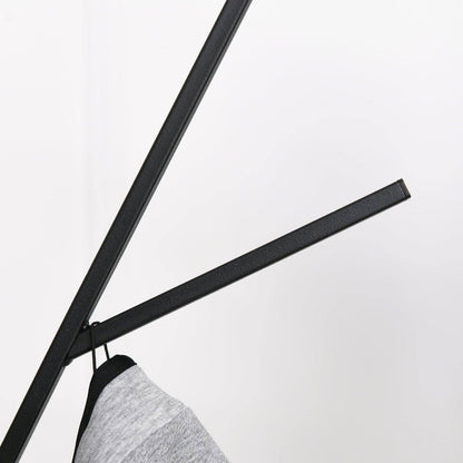Free Standing Metal Coat Rack Stand 9 Hooks With Shelf In Brown