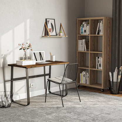 Industrial Writing Desk Simple Study Desk Metal Legs Home Office Workstation