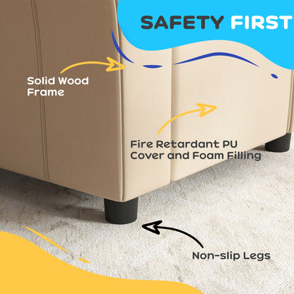 HOMCOM Kids Recliner Chair with Adjustable Backrest and Footrest