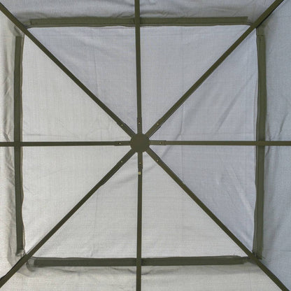 3Mx3M Garden Gazebo Double Top Outdoor Canopy Patio Event Party Wedding Tent Backyard Sun Shade with Netting - Grey