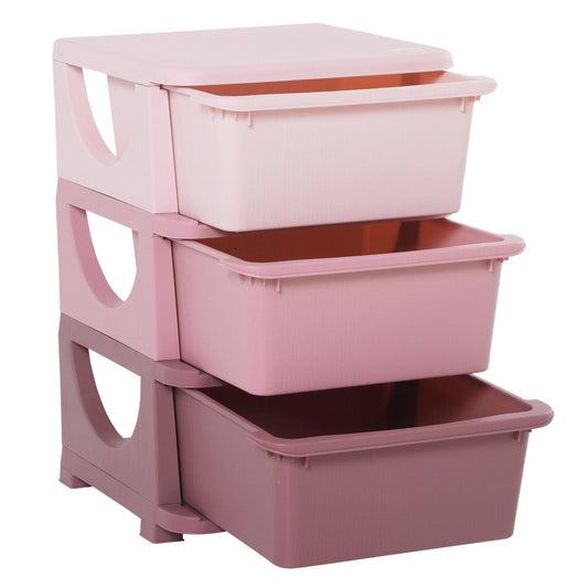 Kids Three-Tier Storage Unit  Pink