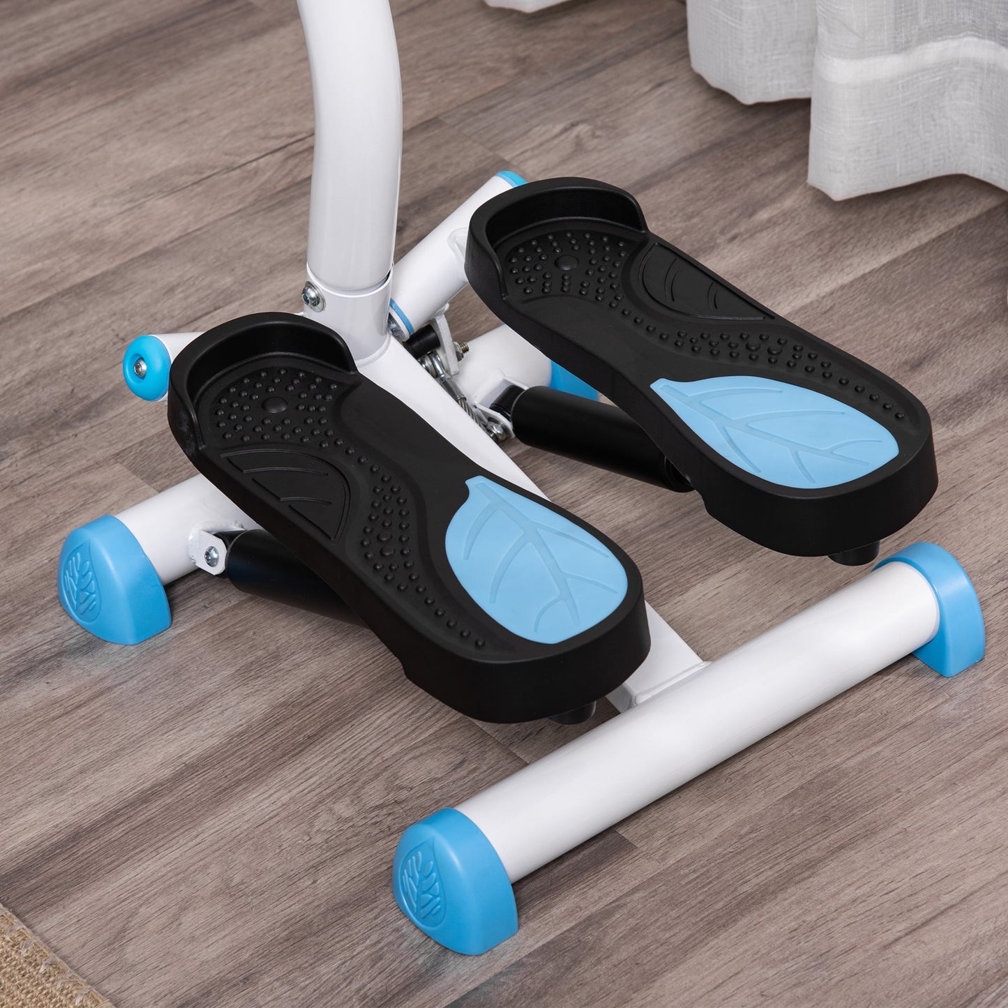 Adjustable Stepper Aerobic Ab Exercise Fitness Workout Machine with LCD Screen & Handlebars