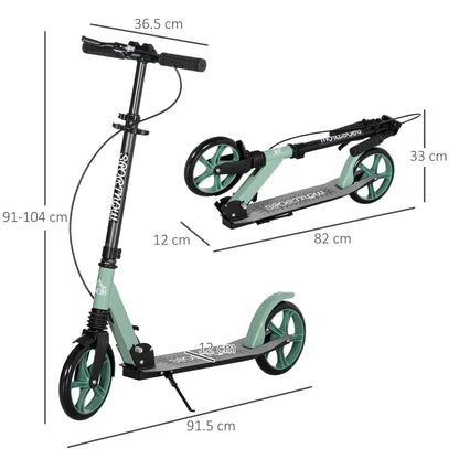 Folding Kick Scooter for 14 w/ Adjustable Height, Dual Brake System HOMCOM