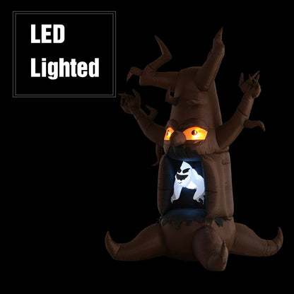 Inflatable Halloween Floating Ghost Tree with LED Light Outdoor Decoration 8FT 2.4m