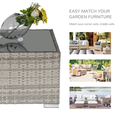 Square PE Wicker Rattan Table