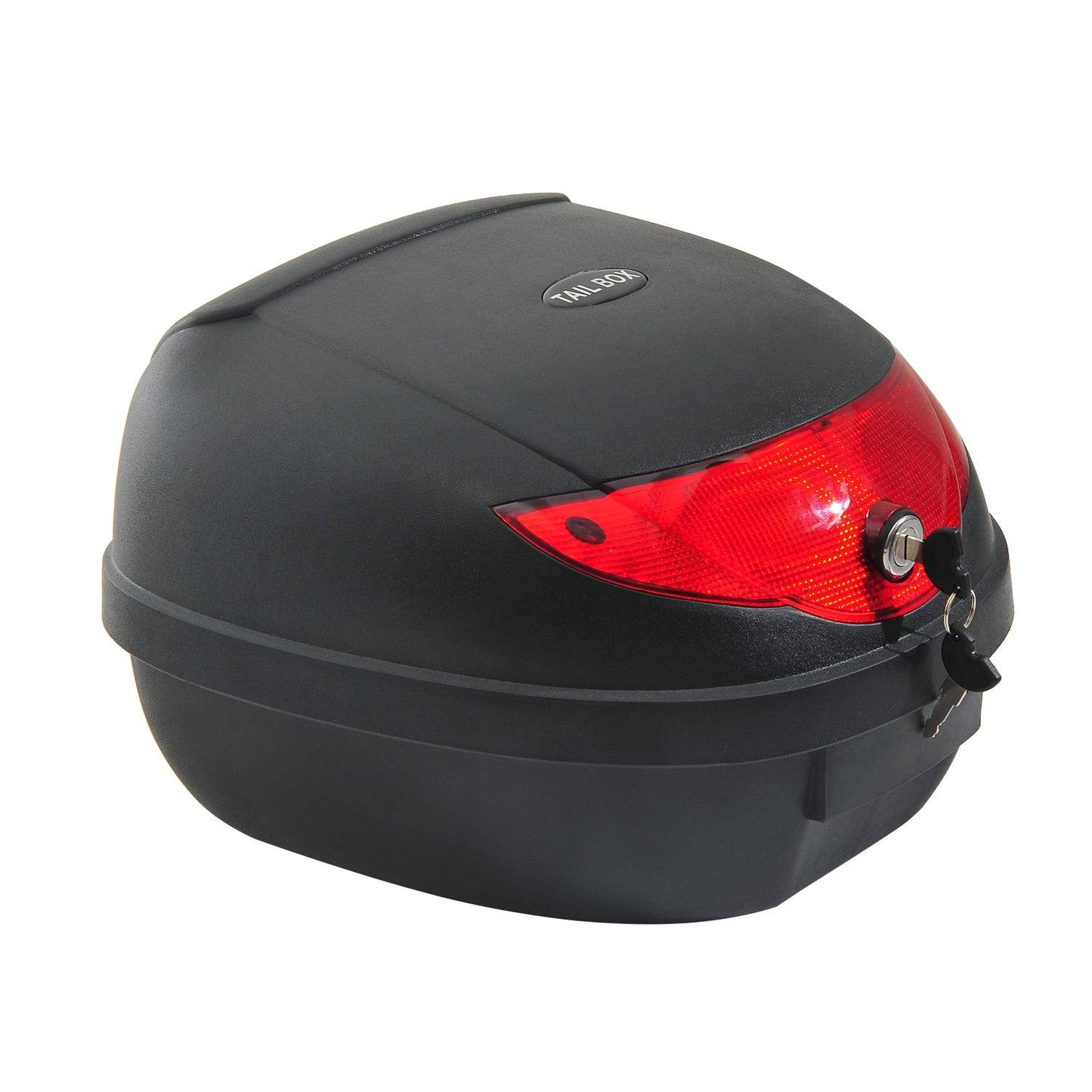 24 L Motorcycle Luggage Case Withreflectors-Black/Red