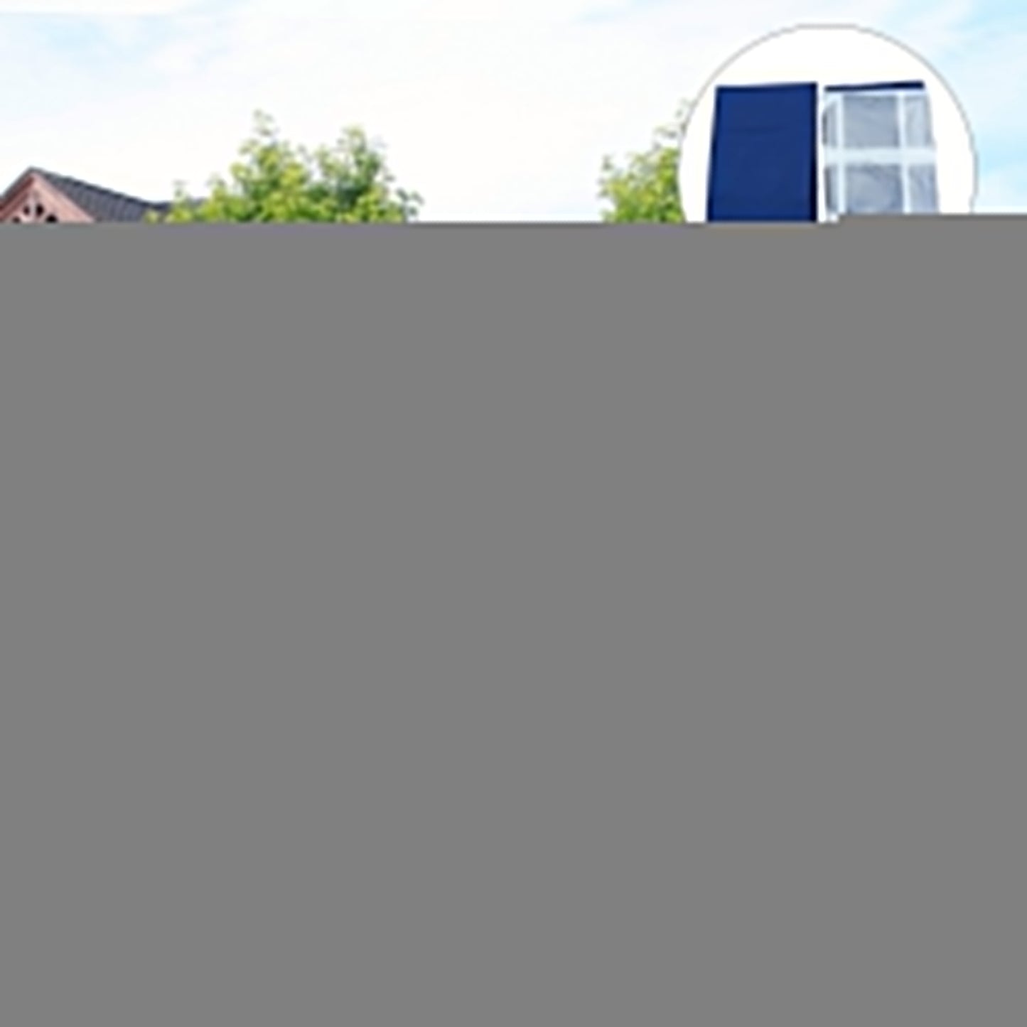 Outsunny 3M Gazebo Exchangeable Side Panel Panels With Window-Blue