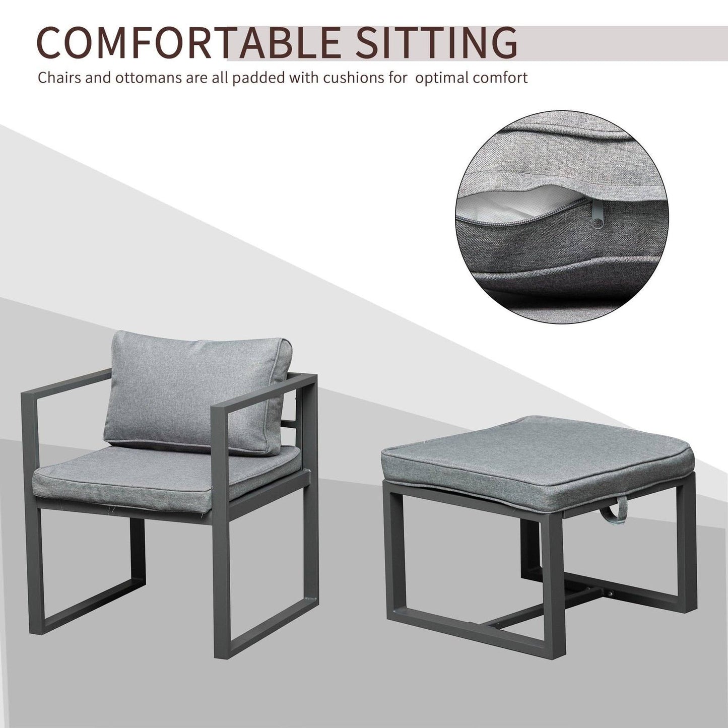 9-Piece Patio Dining Sets W/ 4 Cushioned Chairs 4 Ottoman Table Garden Backyard