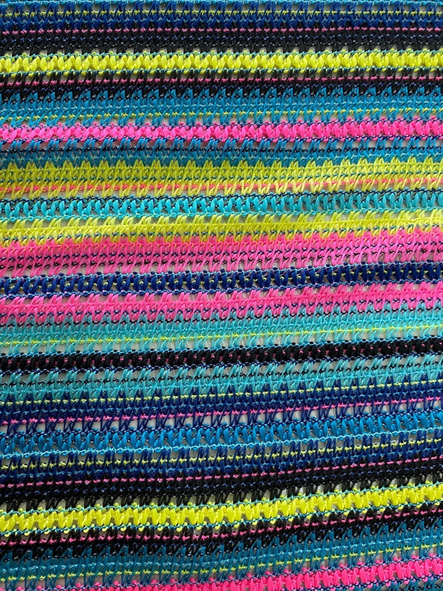 Zigzag Knit Jersey fabric, Black and Yellow jersey,