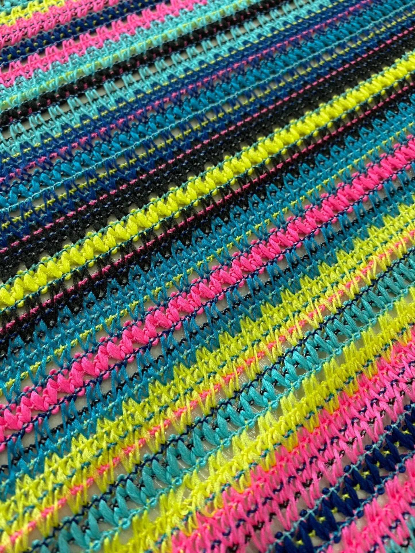 Zigzag Knit Jersey fabric, Black and Yellow jersey,