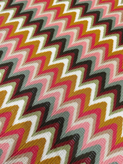 Luxury Autumn Chevron Zigzag Knit Jersey Fabric