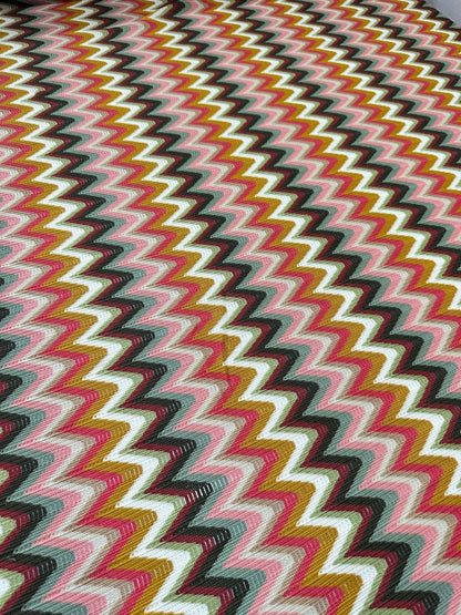 Luxury Autumn Chevron Zigzag Knit Jersey Fabric